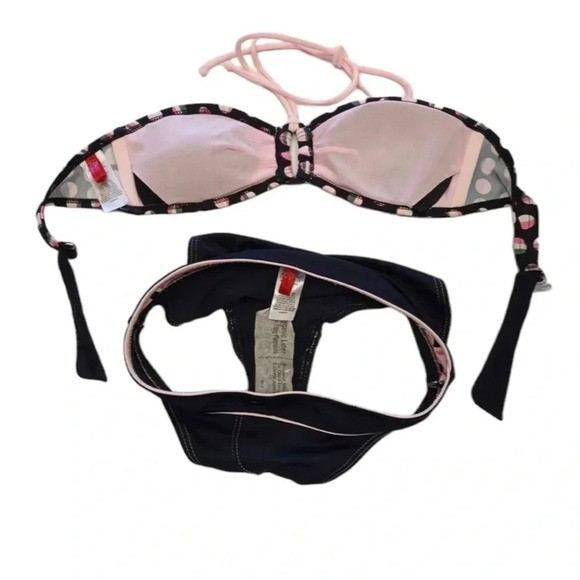 Gossip 2 Piece Black & Pink Bikini Size Small - Picture 6 of 8